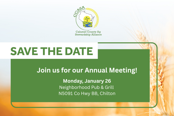 Save the date for annual meeting on Monday, January 26 at Neighborhood Pub & Grill, Chilton.