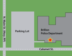 Brillon Police Department Map